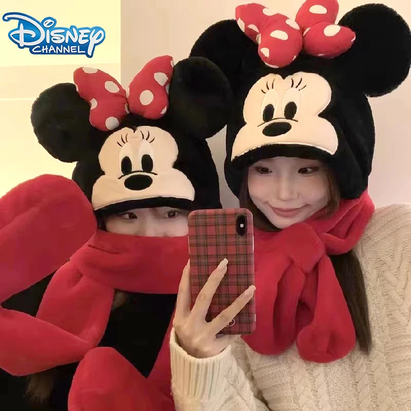 Santa Hat Plush - Disney Pluche Mickey Minnie Mouse Sjaal