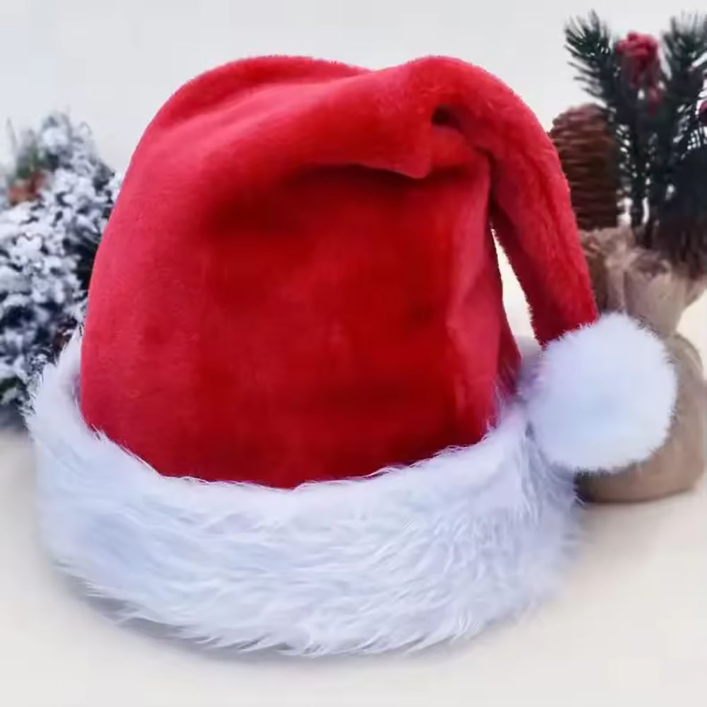 Santa Hat Plush - Nieuwe Kerstmuts voor Volwassenen en Kinderen,