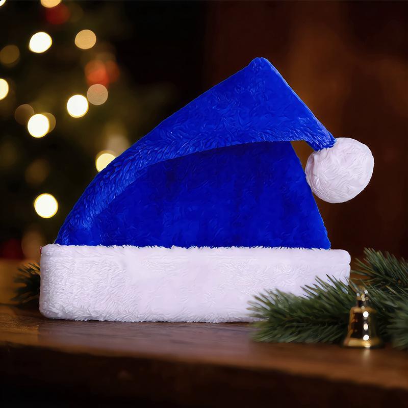 Santa Hat Plush - Zachte pluche kerstmanmuts met pluizige witte