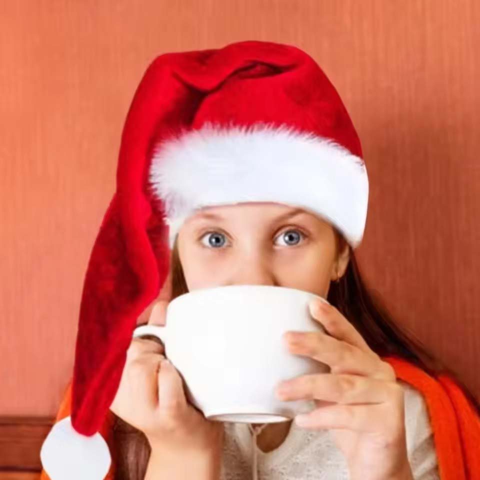 Lange pluche kerstmuts fluweel - Santa Hat Plush recensie en prijs