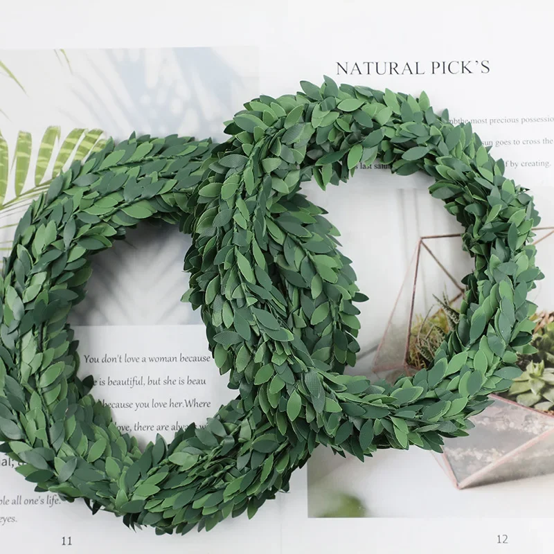 7 meter ijzerdraad groen blad  - Christmas Wreath Fake recensie en prijs
