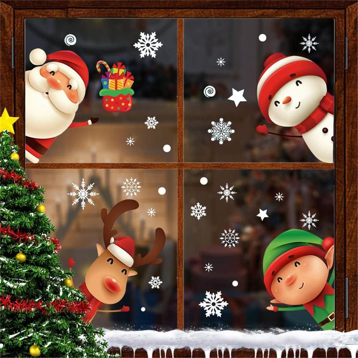 Nieuwe aanwinst: 80 stuks Kers - Snowflake Window Decal recensie en prijs