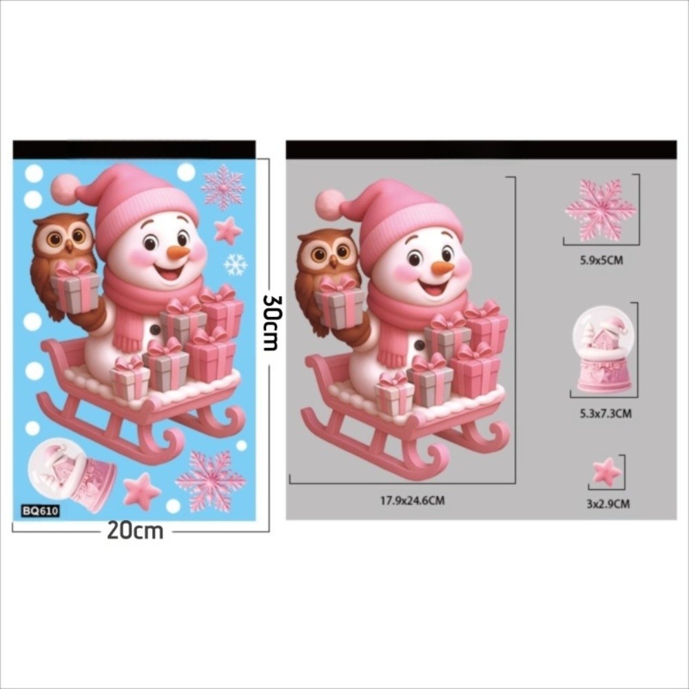 Cartoon PVC raamstickers Sneeu - Snowflake Window Decal recensie en prijs