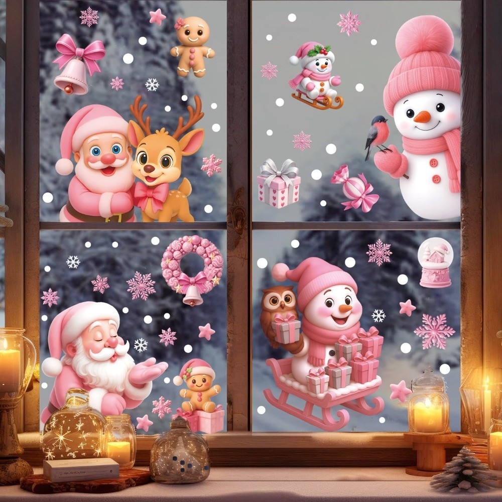 Cartoon PVC raamstickers Sneeu - Snowflake Window Decal recensie en prijs