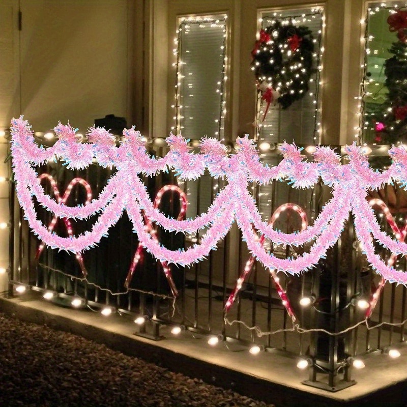 13ft roze kerstgirlande, roze  - Tinsel Garland Decoration recensie en prijs