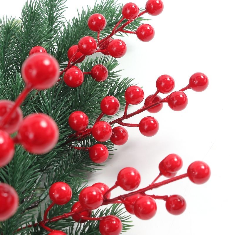 Kunstmatige rode bessen kerstd - Christmas Wreath Fake recensie en prijs