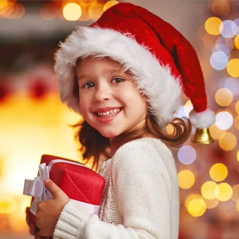 Kerstmuts van pluche, lang, ro - Santa Hat Plush recensie en prijs
