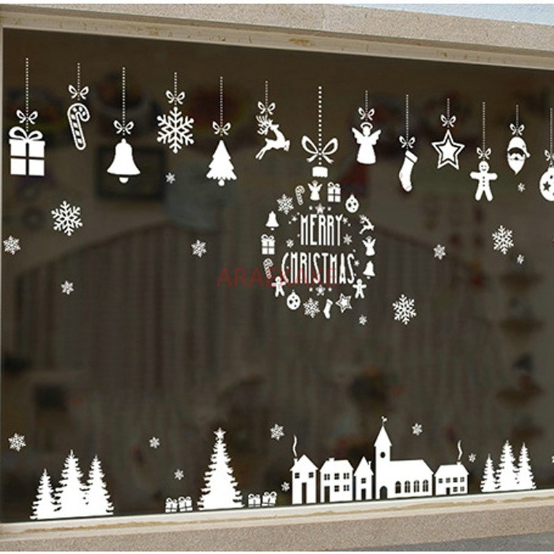 1 STKS Kerstdorp Glazen Raam W - Snowflake Window Decal recensie en prijs